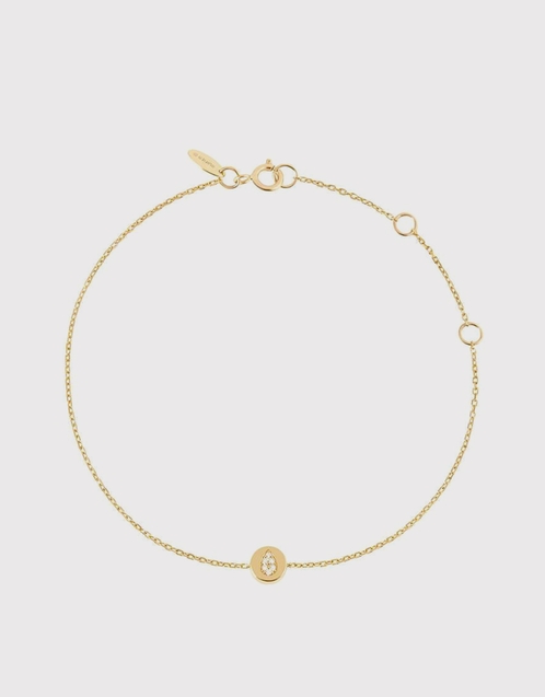 Modern Words Fine-Tear Drop Bracelet