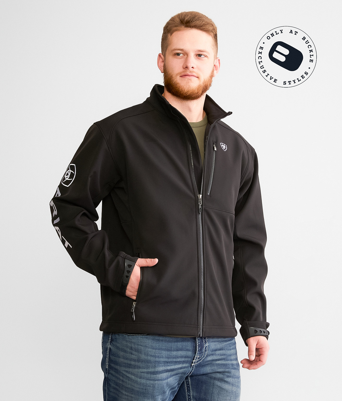 Ariat Logo 2.0 Patriot Softshell Jacket - Men's Coats & Jackets in Black