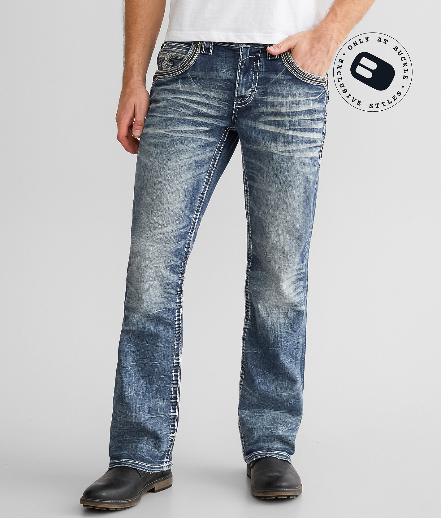 Rock Revival Tyron Slim Boot Stretch Jean - Men's Jeans in Tyrone SB205
