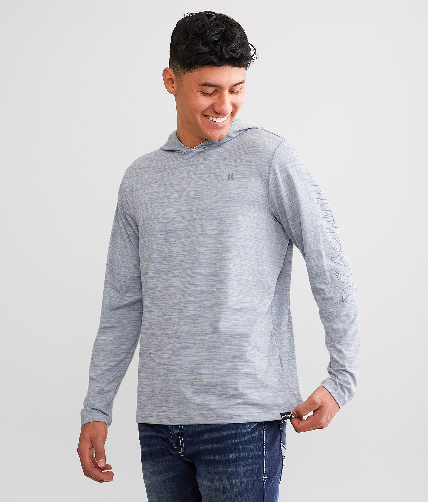 Hurley Casper Hoodie - Men's Sweatshirts in Obsidian Mist