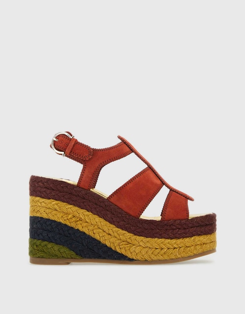 Renee Suede Wedge Sandals