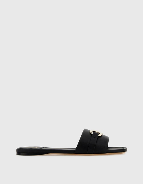Gancini  Calfskin Flat Slids