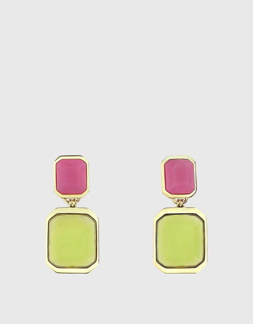 Metal Octagon Earrings