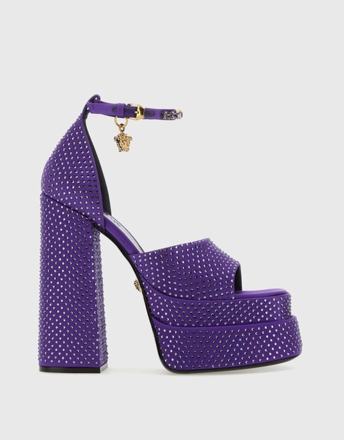 Medusa Satin Platform High-Heeled Sandals