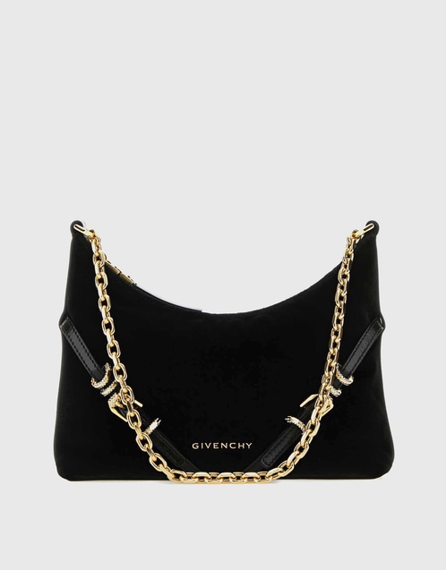 Voyou Velvet Chain Strap Shoulder Bag