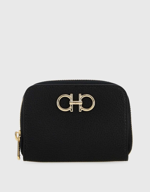 Pebble Leather Zip Around Coin Case