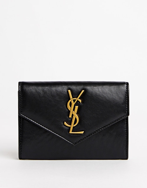 YSL Monogram Leather Flap Wallet