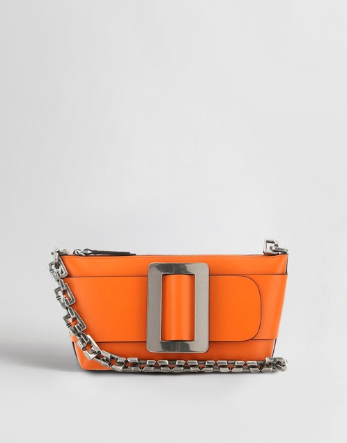 Buckle Pouchette Epsom B-Chain Calfskin Chain Shoulder Bag