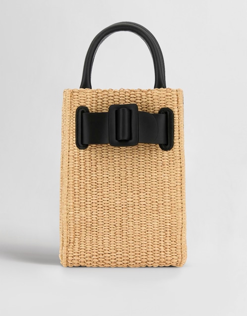 Bobby Tourist Epsom Raffia Crossbody Handbag
