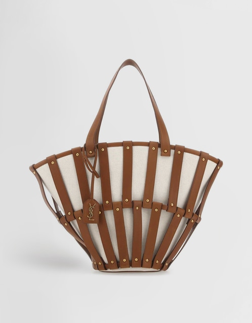 Beatrix Medium Canvas And Leather Tote Bag