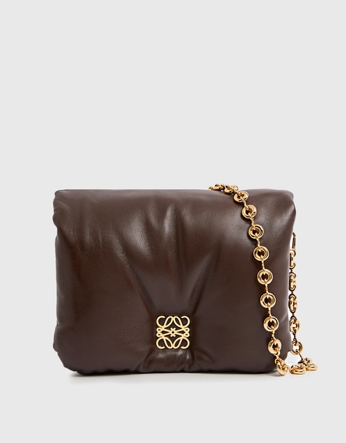 Puffer Goya Shiny Nappa Lambskin Chain Crossbody Bag