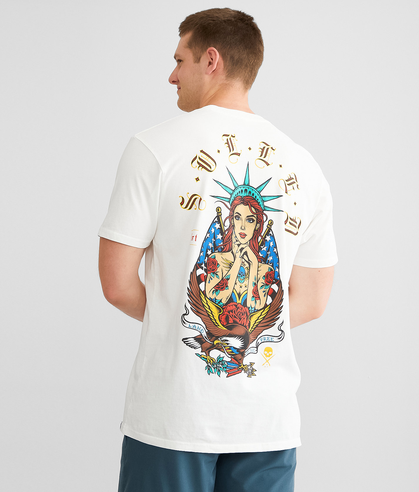 Sullen Land Of The Free T-Shirt - Men's T-Shirts in Antique White
