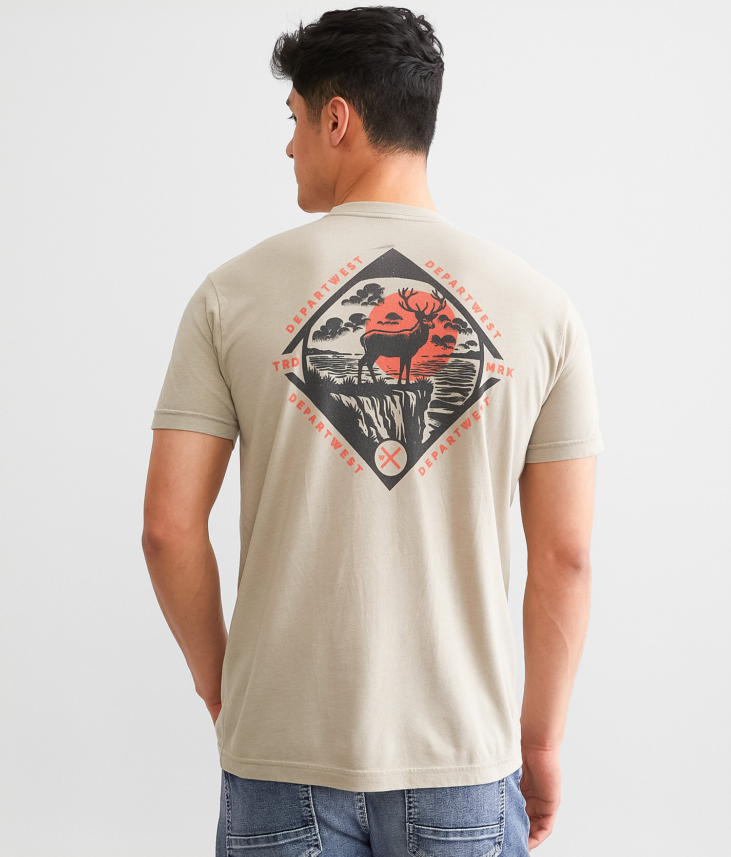 Departwest Buck Season T-Shirt - Men's T-Shirts in Grey Green Heather