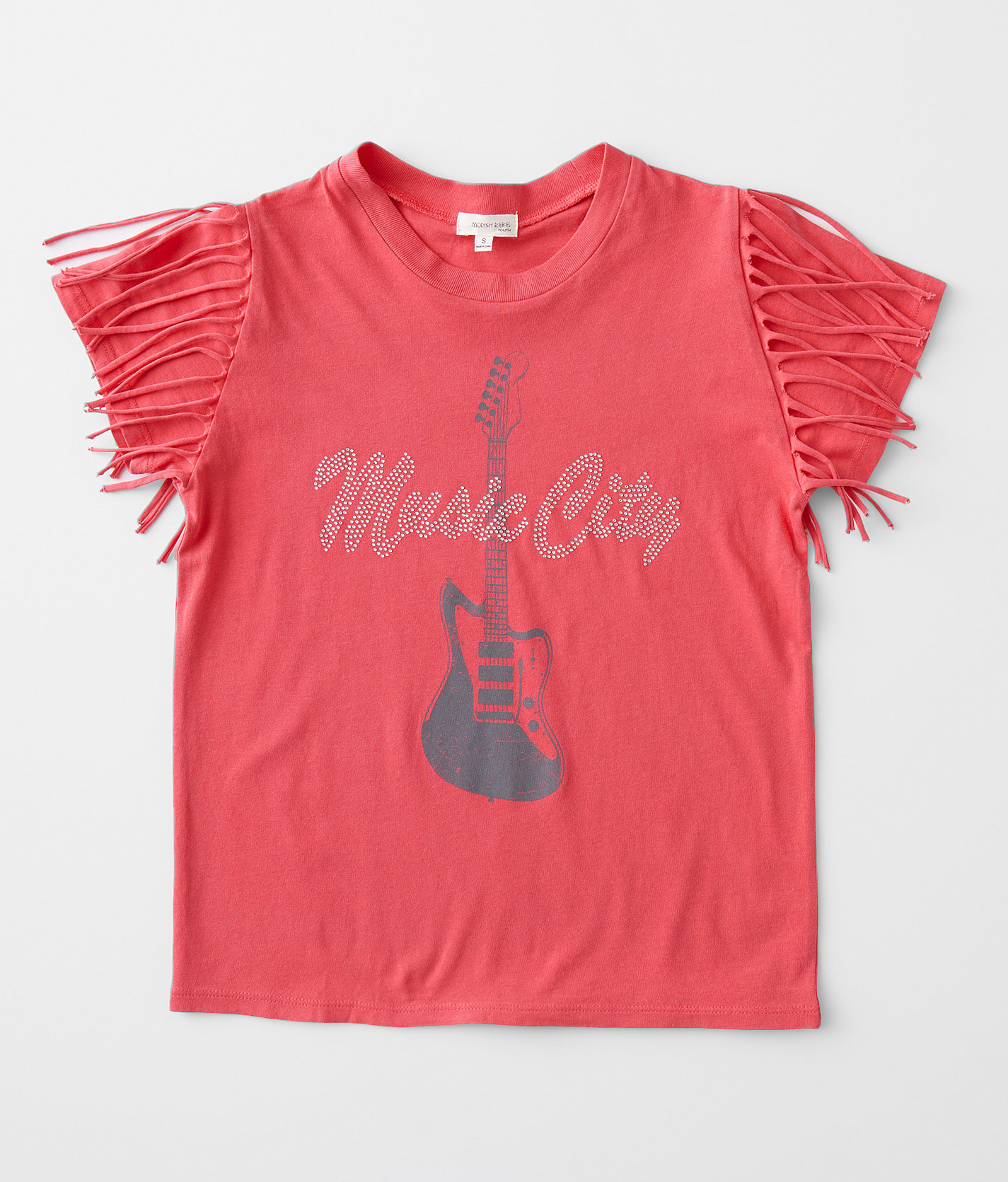 Girls - Modish Rebel Music City T-Shirt - Girl's T-Shirts in Rouge Red