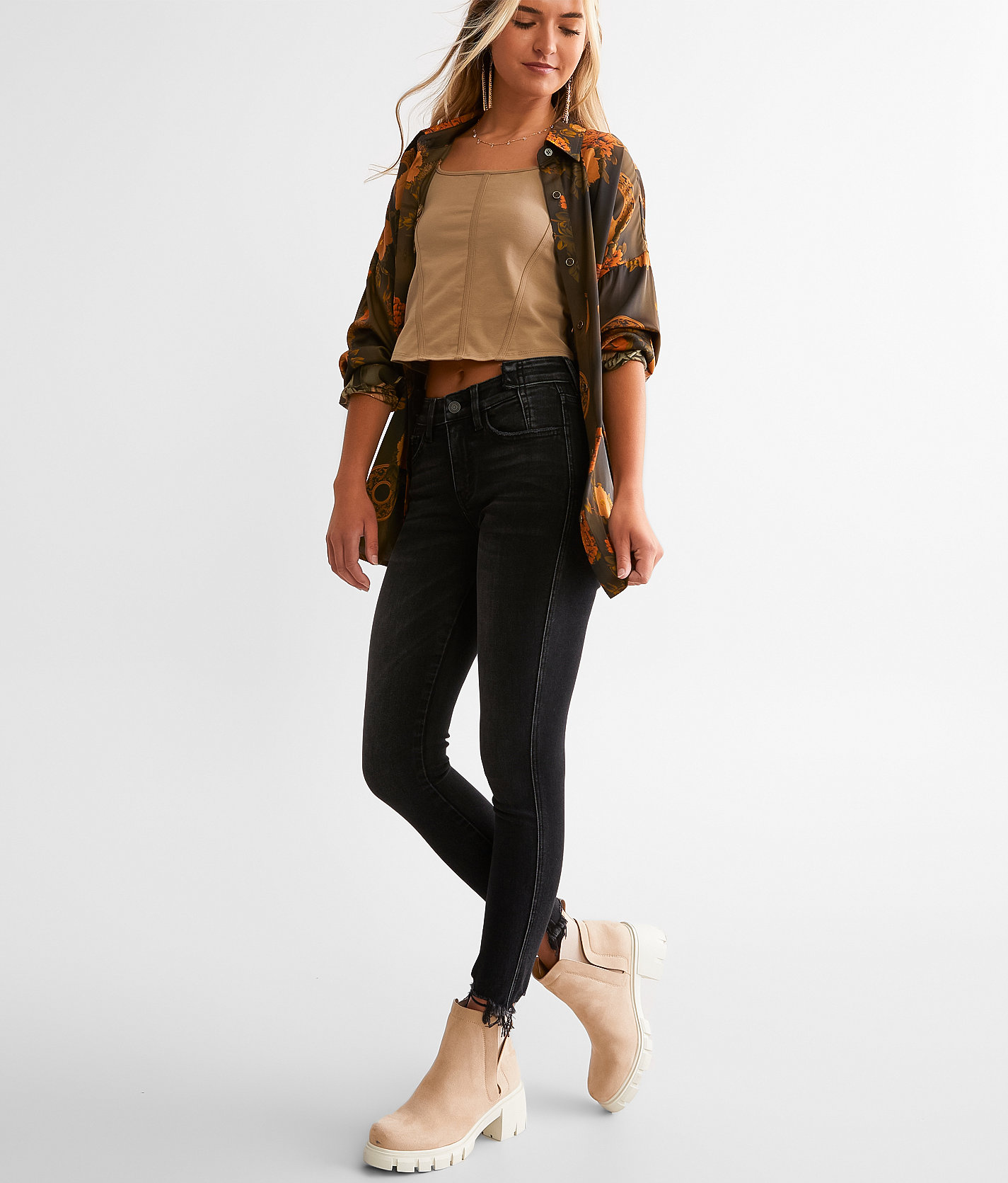 Flying Monkey Mid-Rise Ankle Skinny Stretch Jean - Women's Jeans in Illuminati