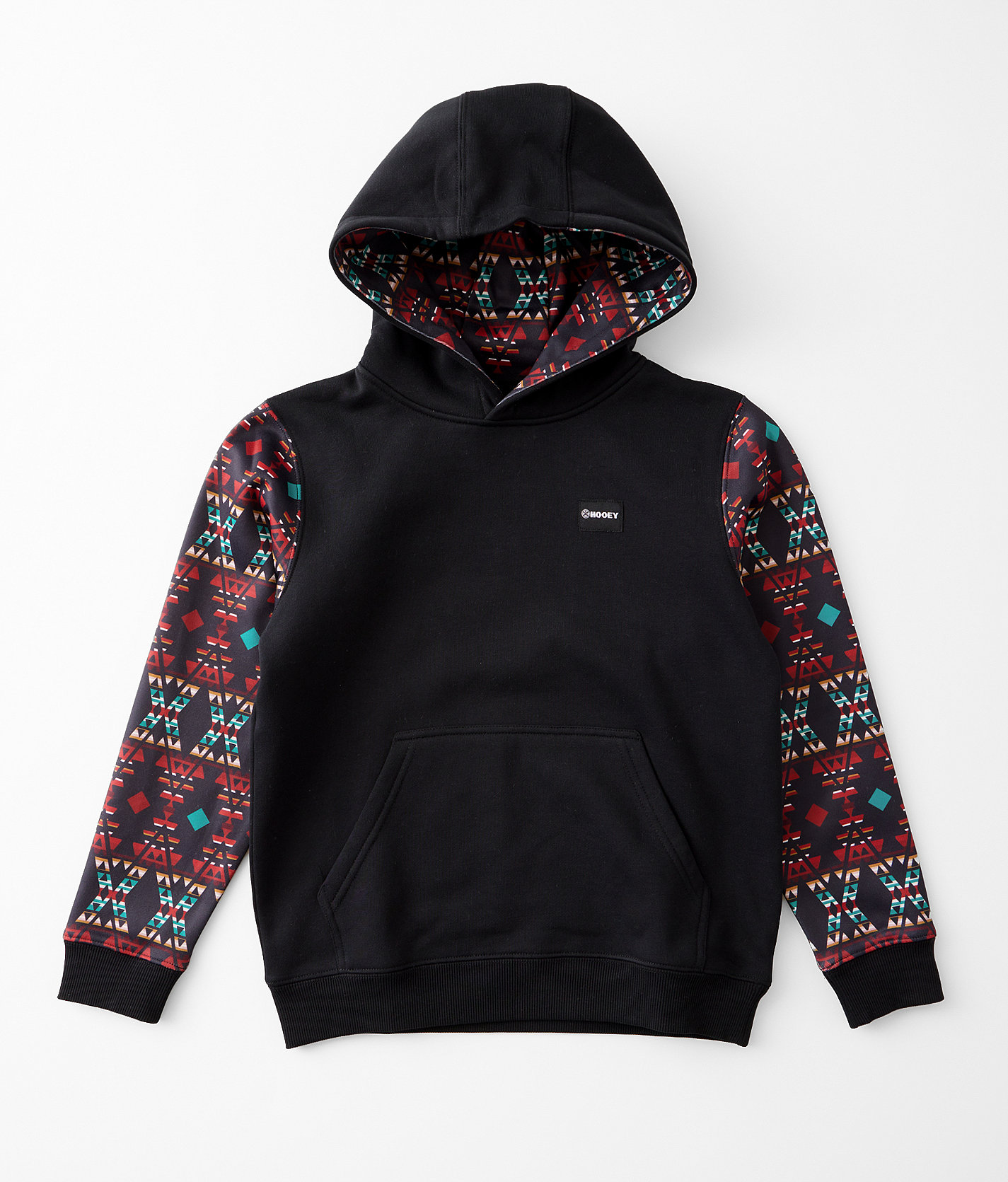 Boys - Hooey Summit Hooded Sweatshirt - Boy's Sweatshirts in Black Aztec