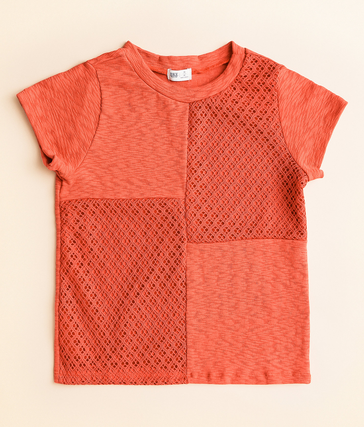 Girls - BKE Pieced Crochet Top - Girl's Shirts & Blouses in Baked Apple