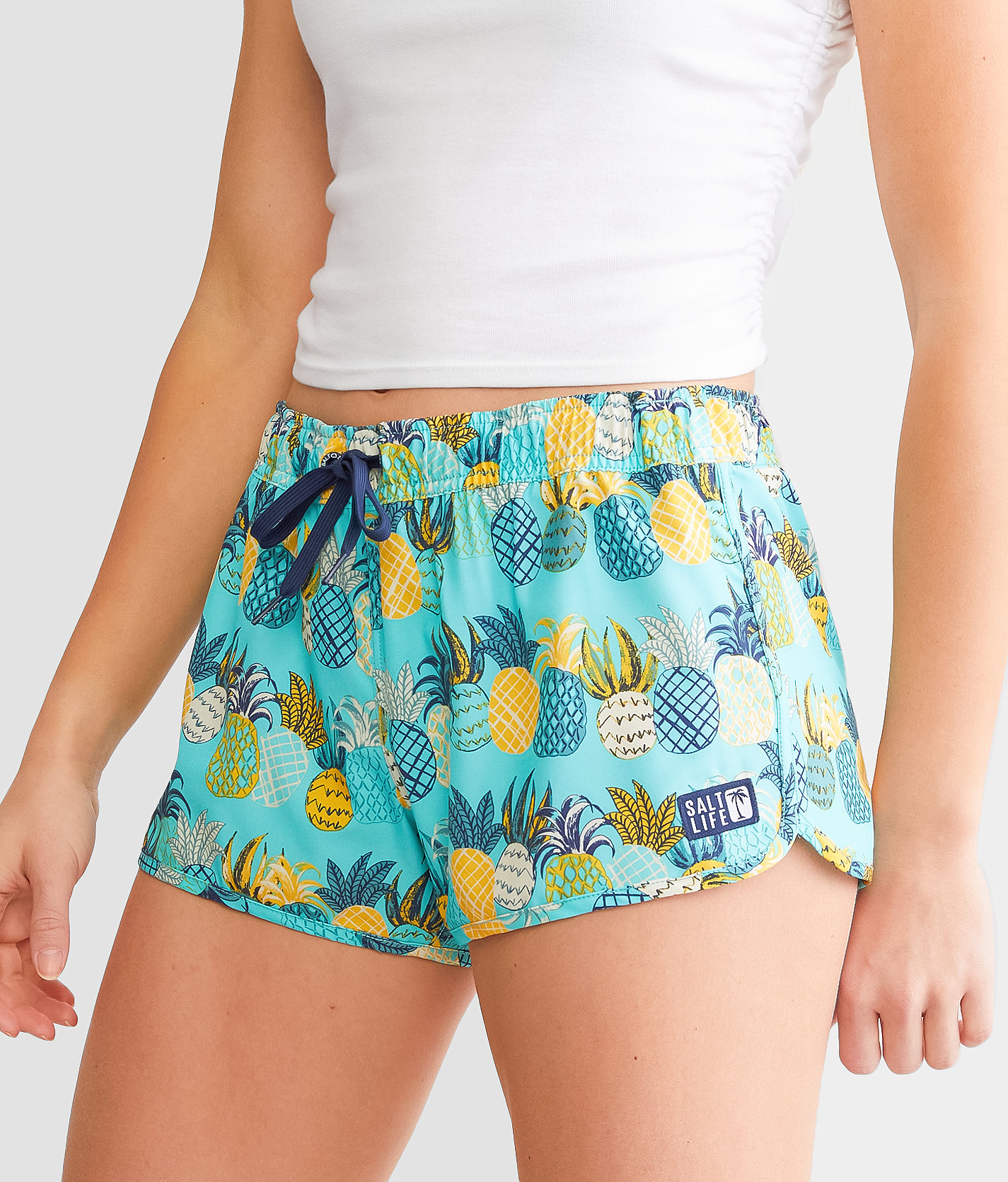 Salt Life Pineapple Paradise Performance Stretch Short - Women's Shorts in Aruba Blue