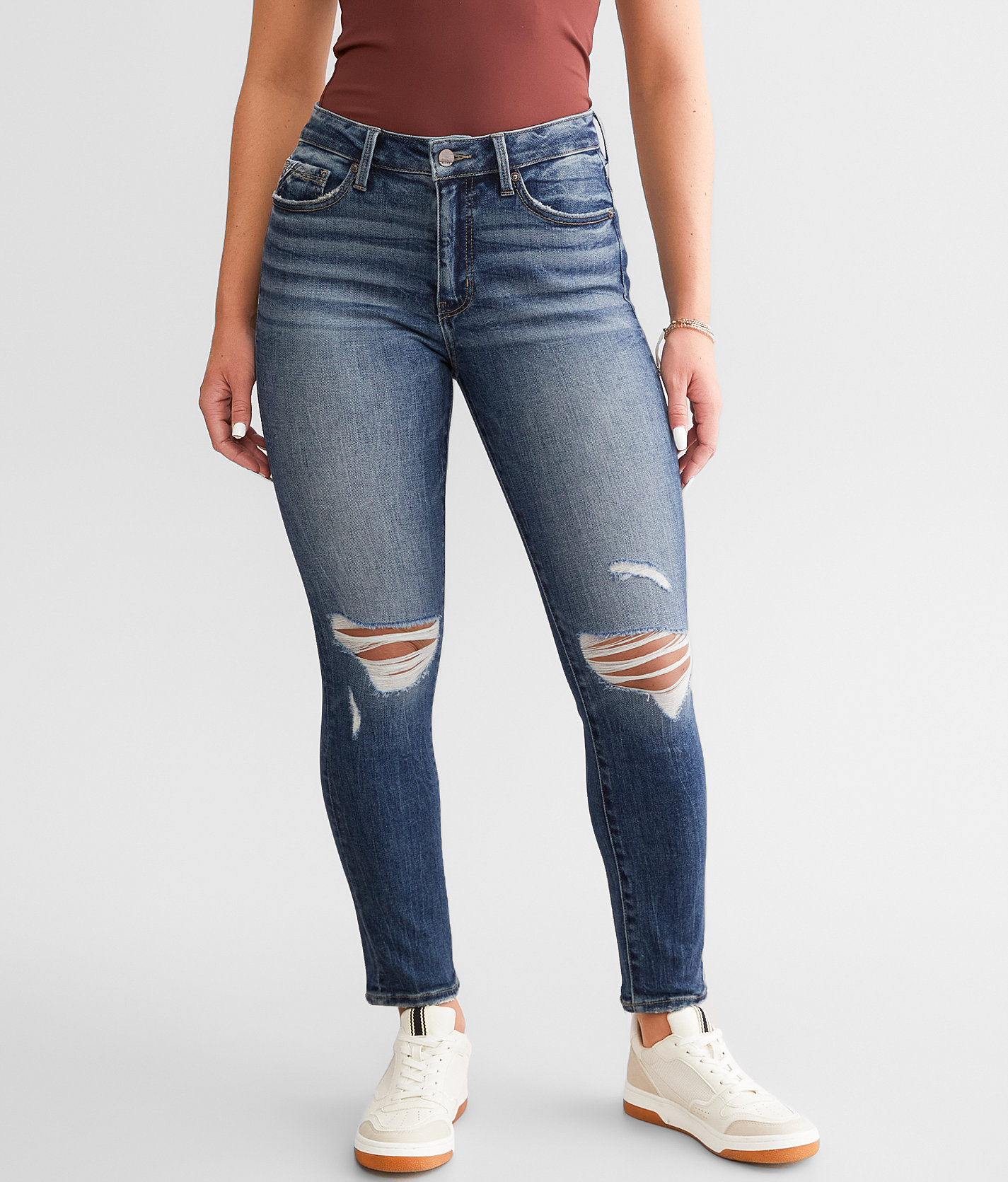 Buckle Black Fit No. 93 Ankle Skinny Stretch Jean - Women's Jeans in Blanc 7