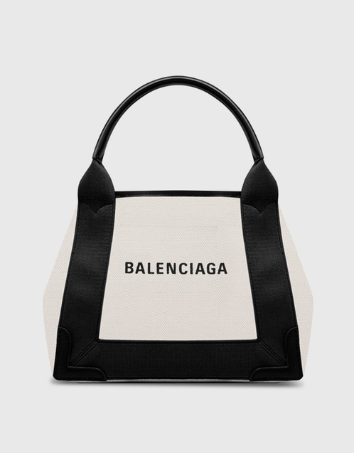 Navy Cabas Xs Canvas Handbag