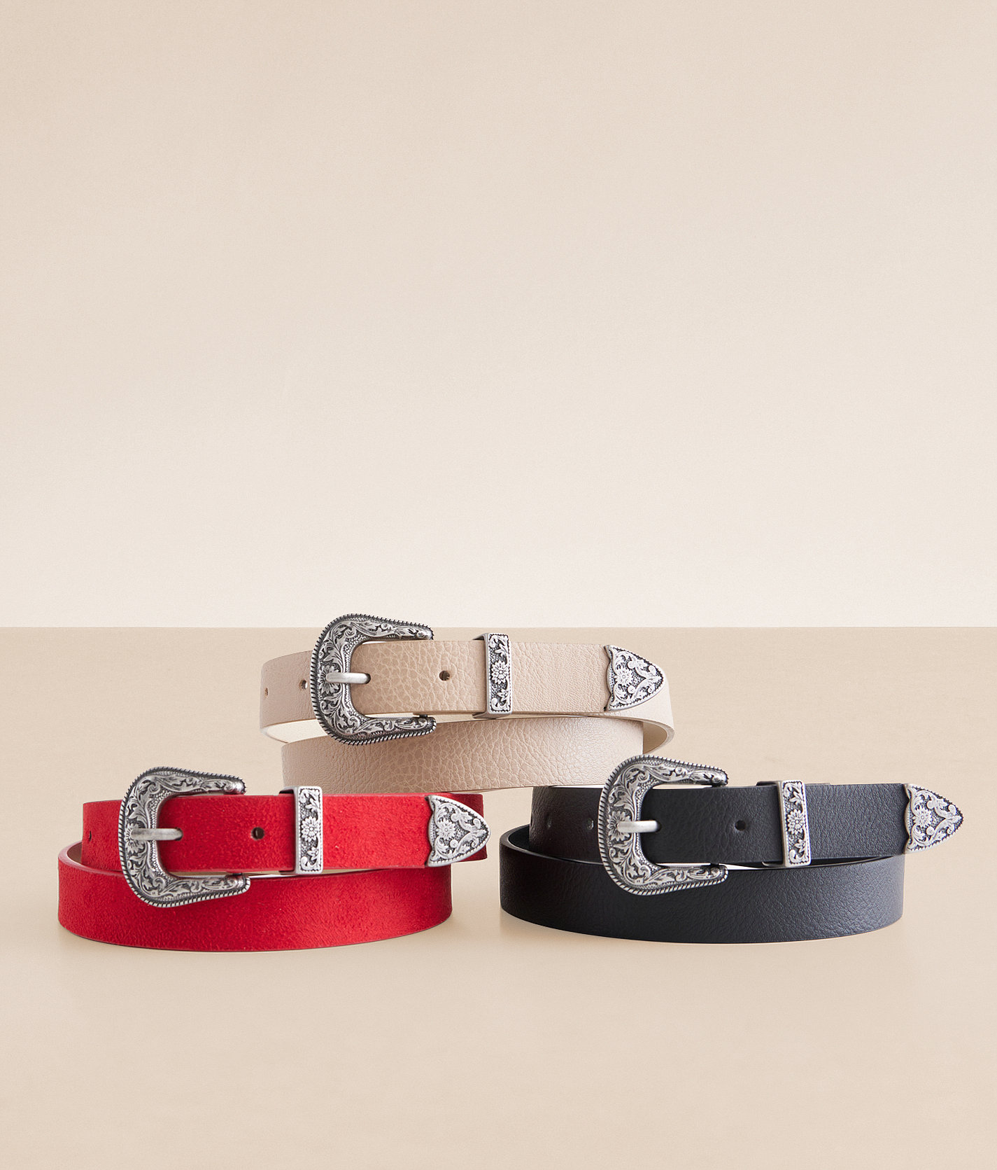 BKE 3 Pack Basic Belt Set - Women's Belts in Multi