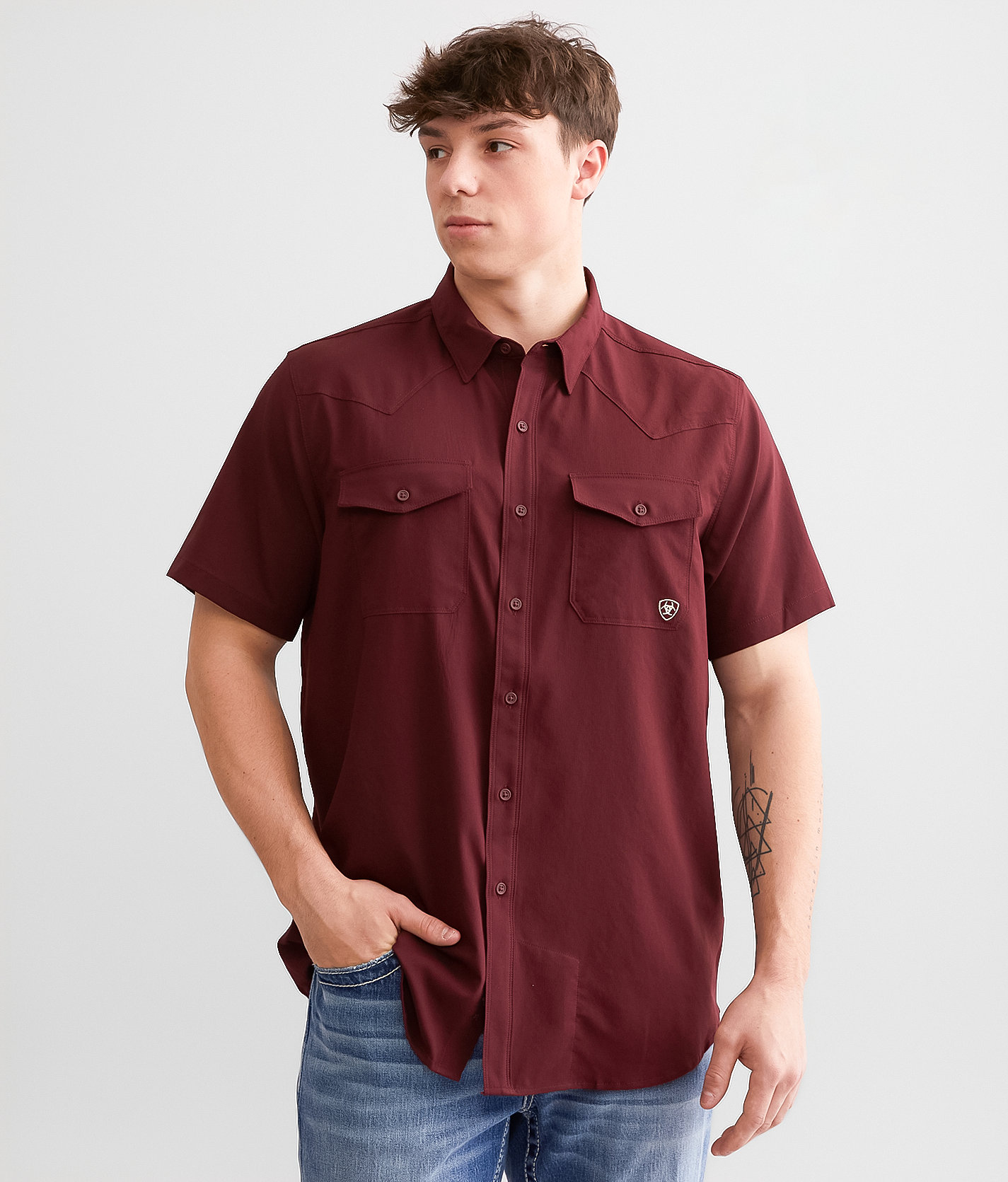Ariat VentTEK™ Western Shirt - Men's Shirts in Malbec