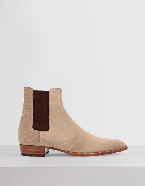 Men's Wyatt Calfskin Suede Chelsea Ankle Boots