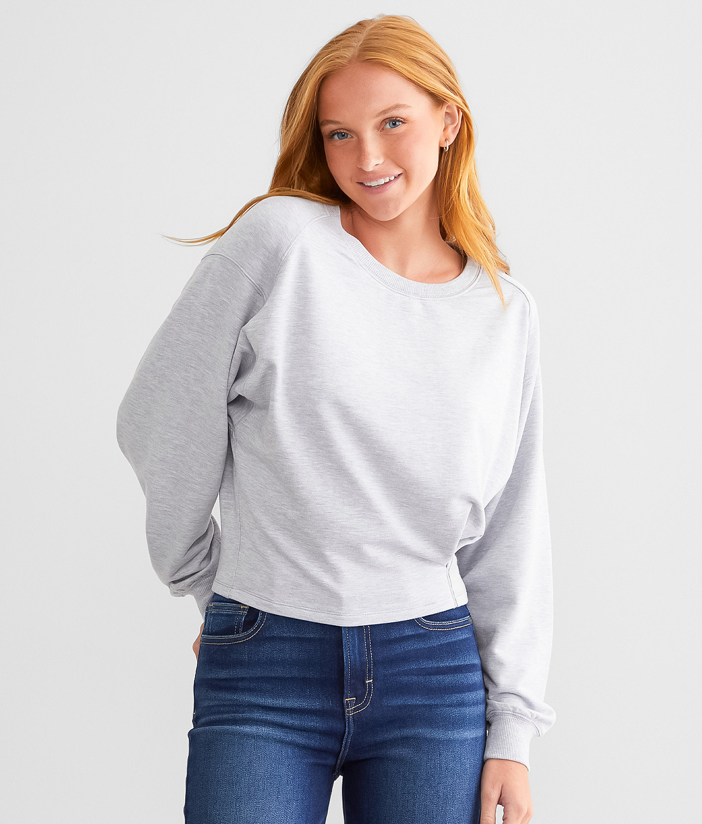 Z Supply Lucca Pullover - Women's Sweatshirts in Heather Grey