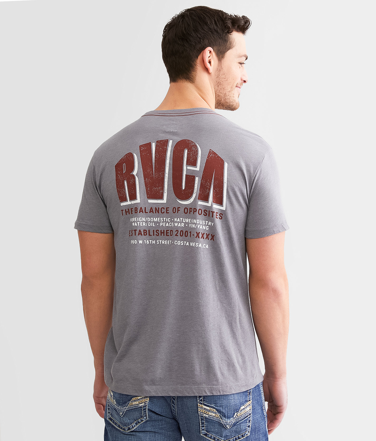 RVCA Arc Upper T-Shirt - Men's T-Shirts in Smoke