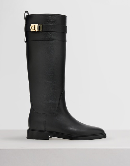 Roly Calfskin Leather Knee-High Boots