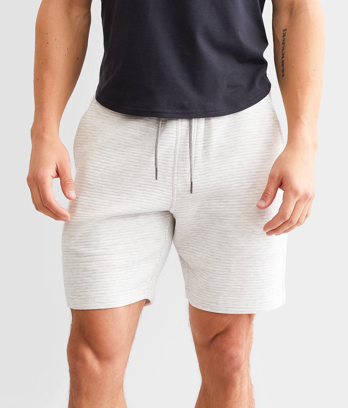 BKE Textured Knit Short - Men's Shorts in Oatmeal Heather