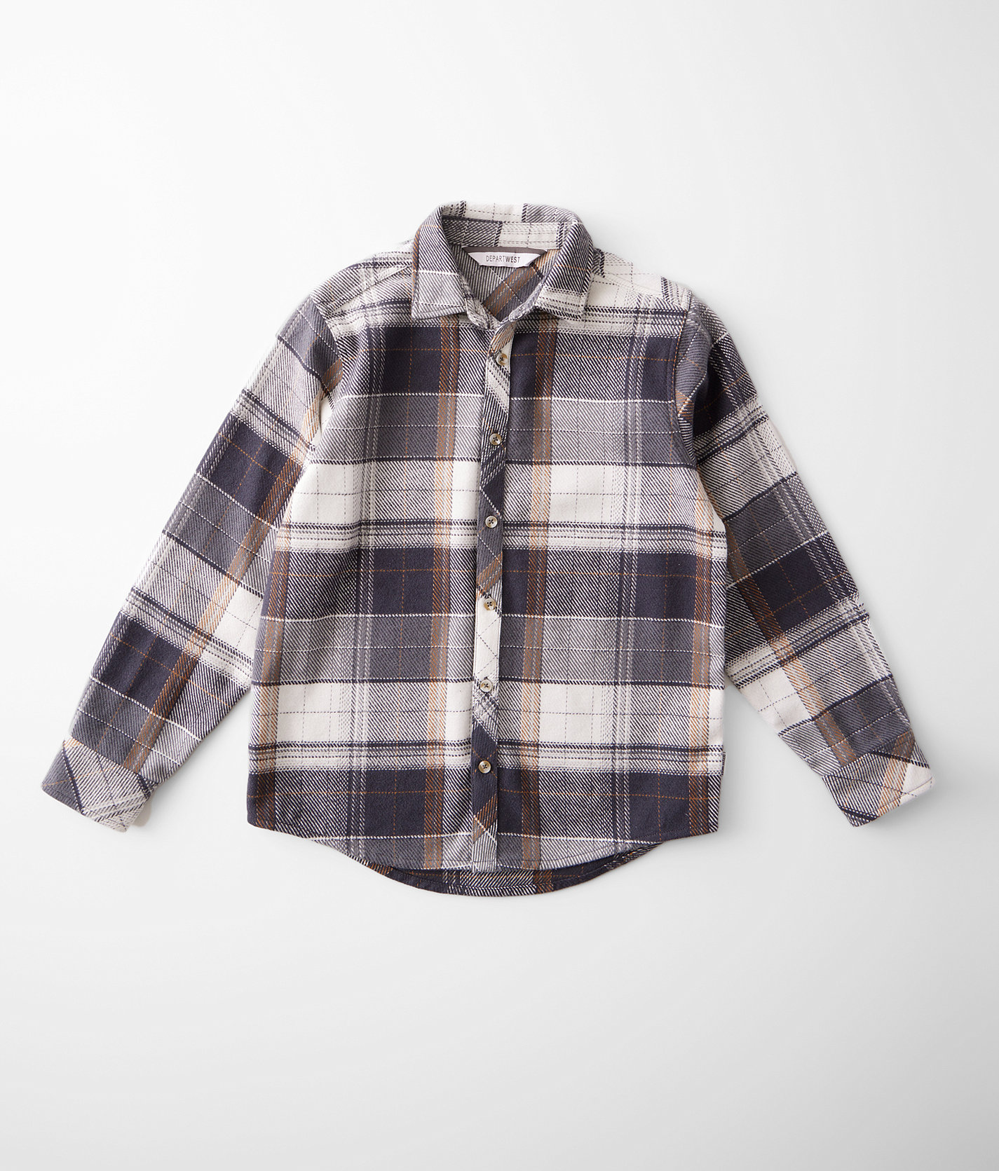 Boys - Departwest Flannel Shirt - Boy's Shirts in Charcoal Gold