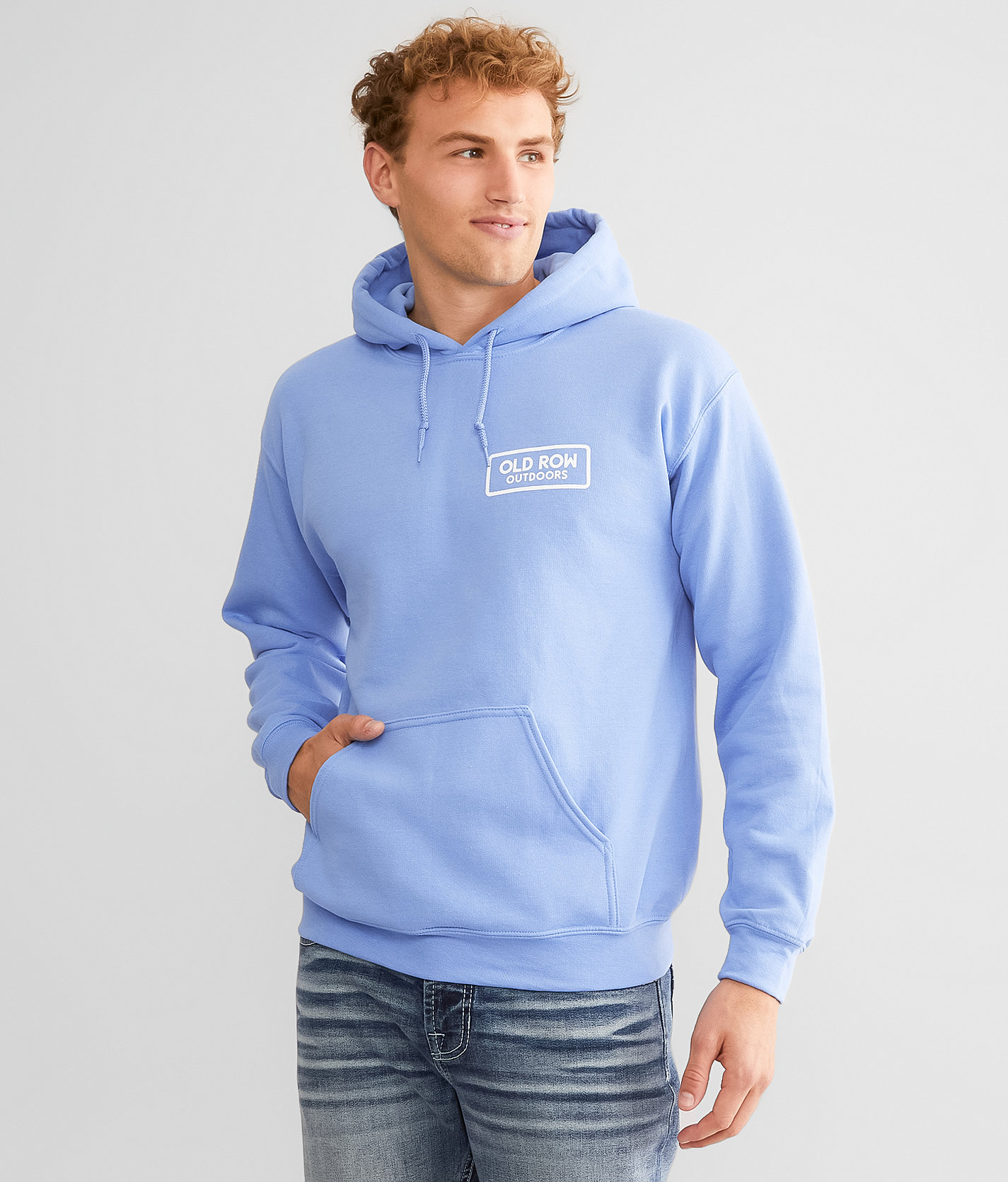 Old Row Vintage Mountain Hooded Sweatshirt - Men's Sweatshirts in Carolina Blue