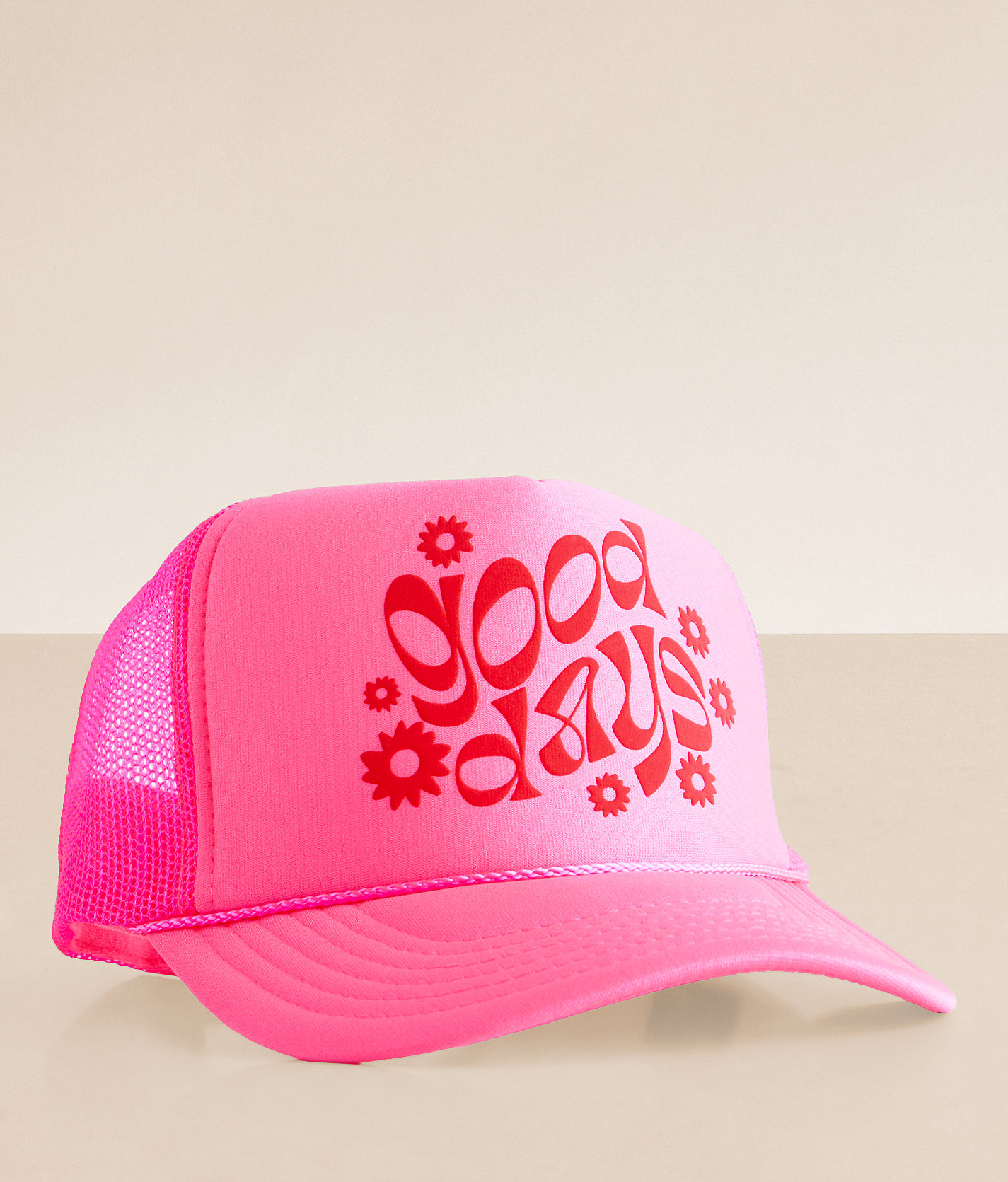 Local Beach Good Days Trucker Hat - Women's Hats in Pink