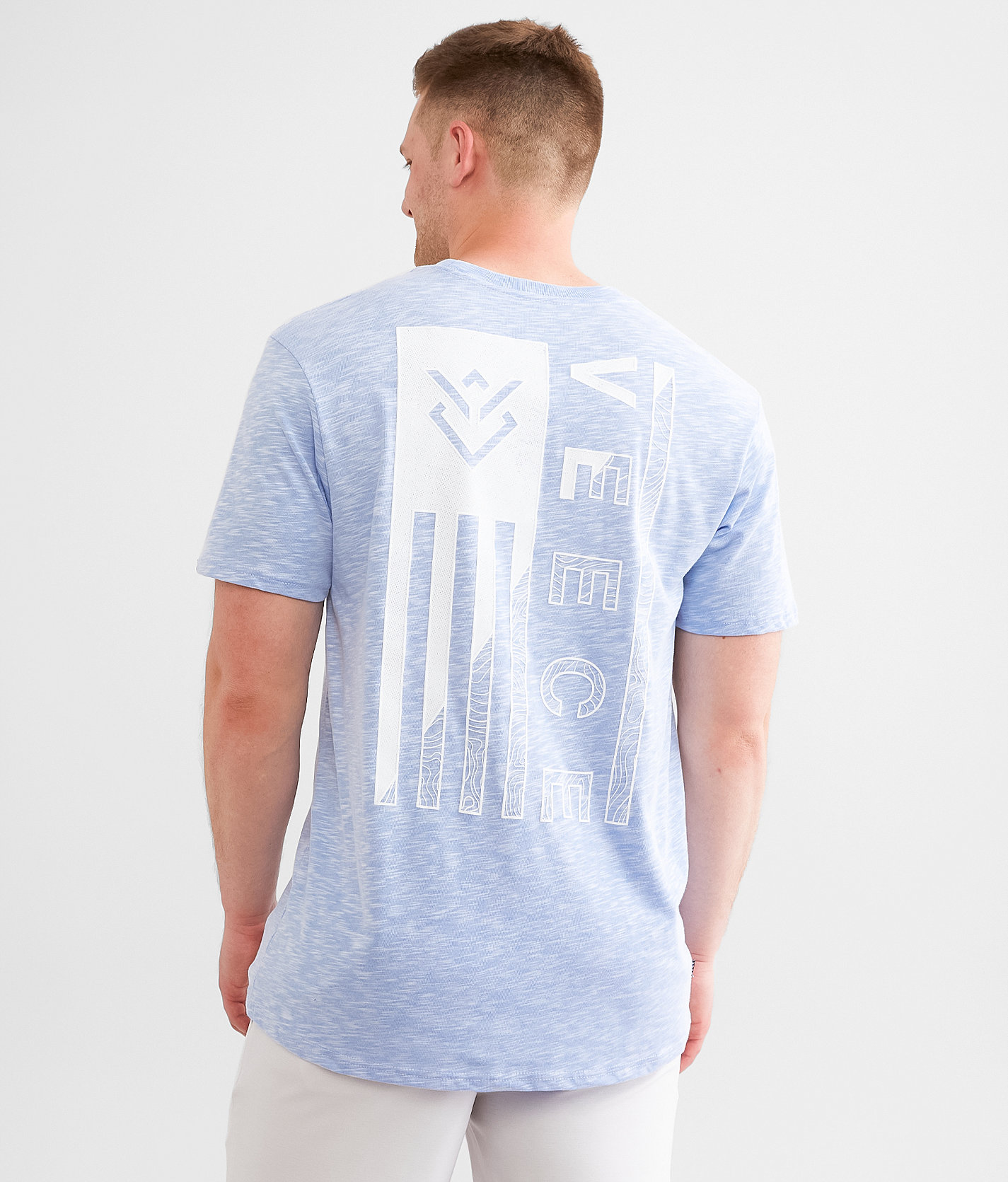 Veece Split Banner T-Shirt - Men's T-Shirts in Olympic Blue