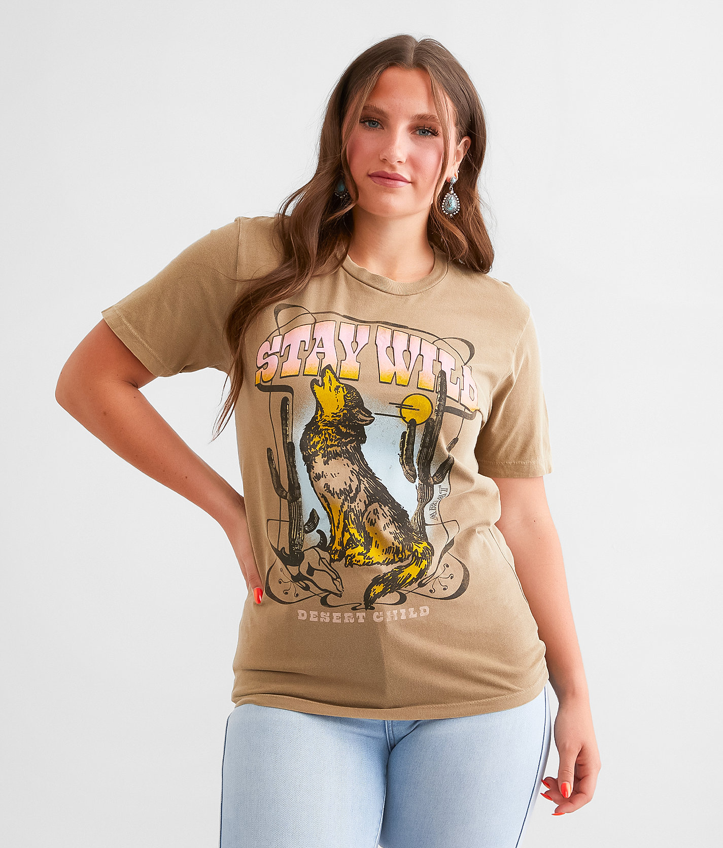 Ariat Stay Wild T-Shirt - Women's T-Shirts in Camel