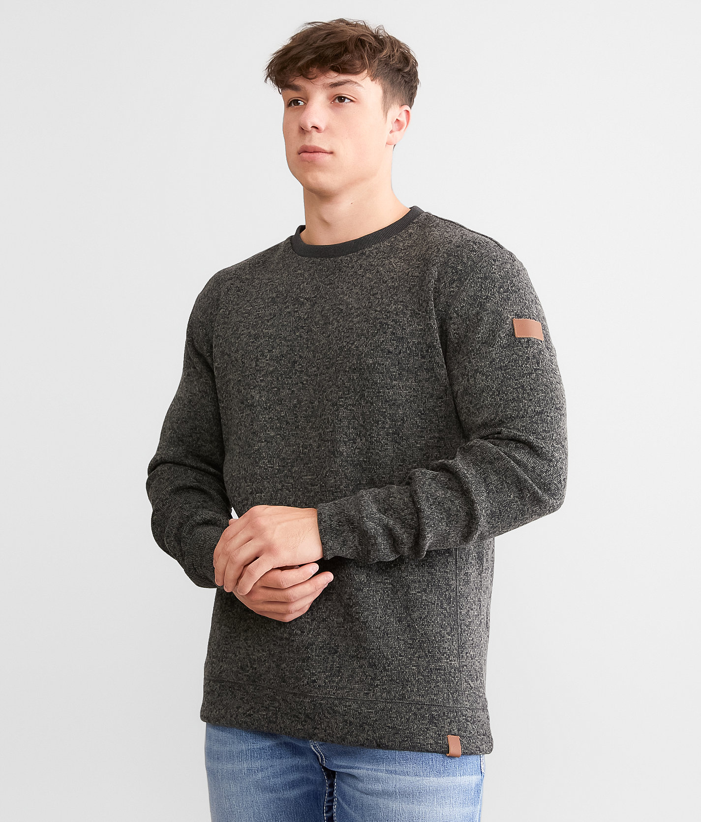 Quiksilver Keller Pullover - Men's Sweatshirts in Dark Heather Grey Heather