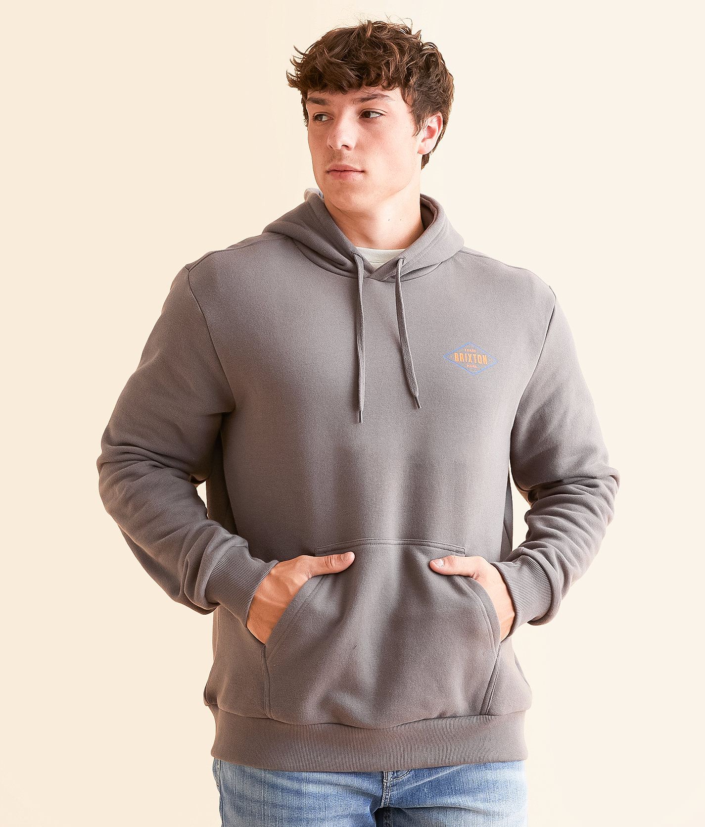 Brixton Clemons Hooded Sweatshirt - Men's Sweatshirts in Dusk
