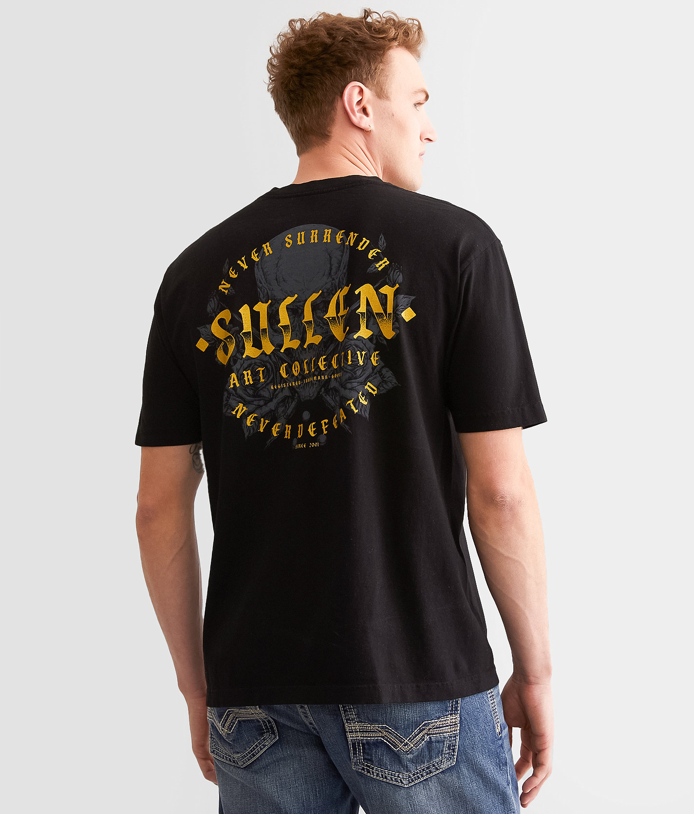 Sullen Never Defeated T-Shirt - Men's T-Shirts in Black