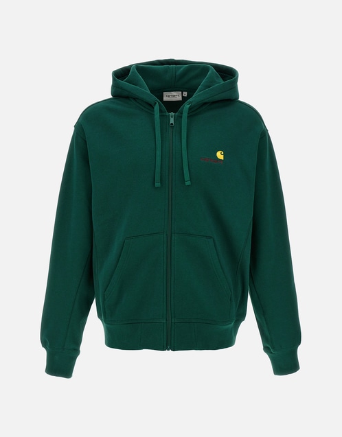 Men's American Script Cotton Blend Hooded Jacket