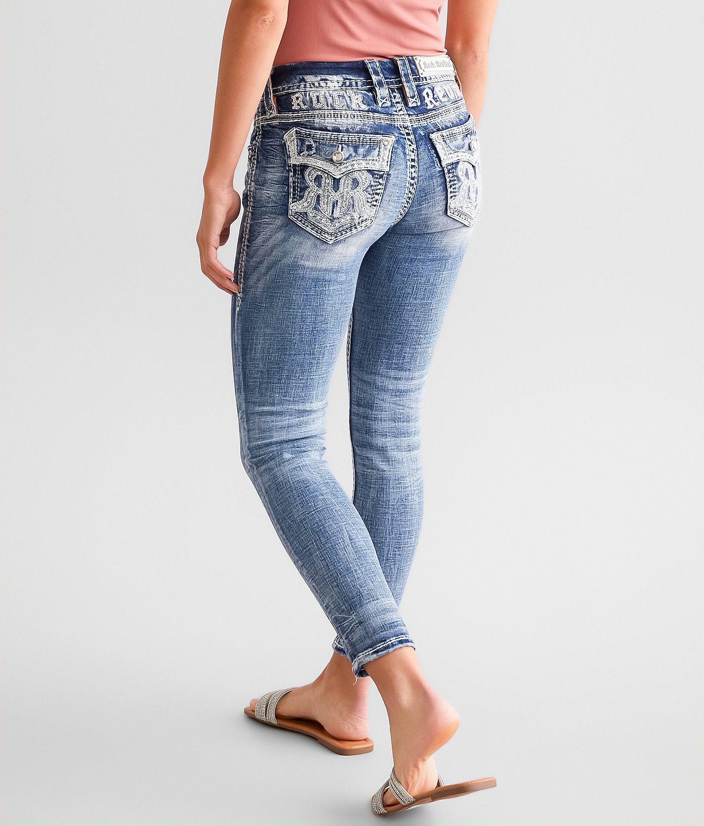 Rock Revival Nadine Mid-Rise Ankle Skinny Stretch Jean - Women's Jeans in Nadine MA215