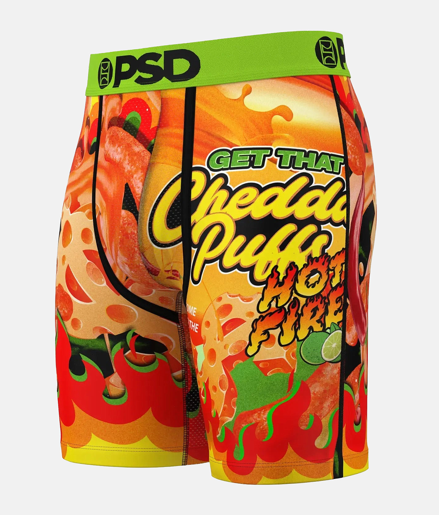 PSD Hot Lime Stretch Boxer Briefs - Men's Boxer Briefs in Multi