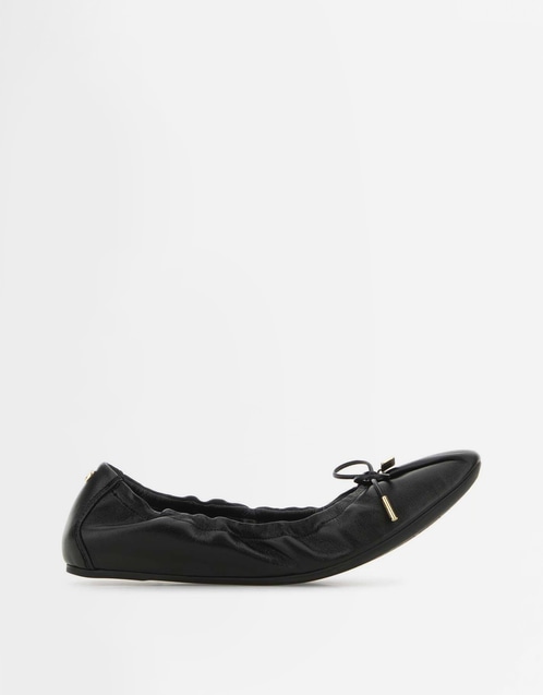Joelle Polished Finish Lamb Leather Ballerina Flats