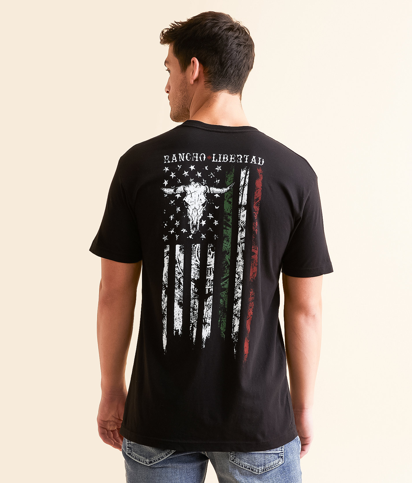 Freedom Ranch Long Stars T-Shirt - Men's T-Shirts in Black