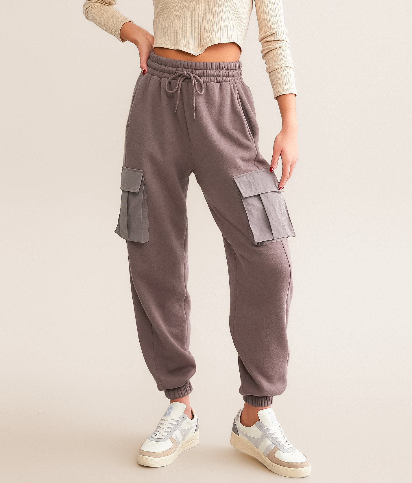 Gilded Intent Cargo Jogger Sweatpant - Women's Sweatpants in Iron