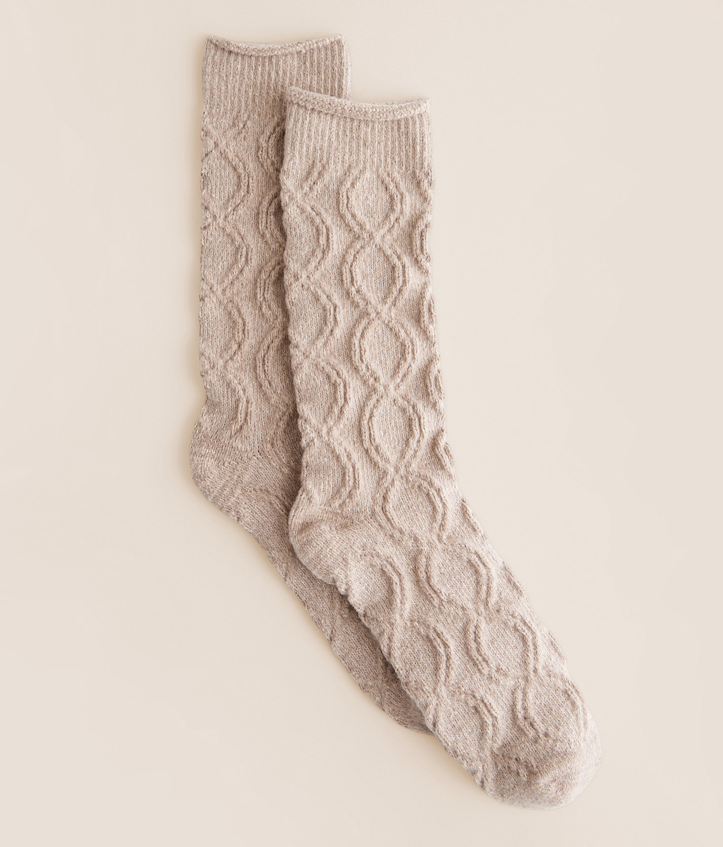 BKE x Muk Luks Textured Boot Socks - Women's Socks in Neutral