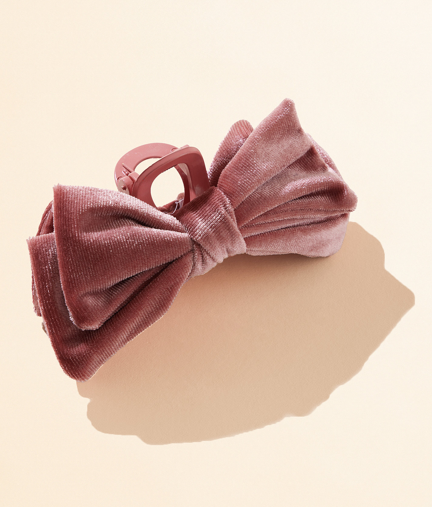 boutique by BKE Velvet Bow Claw Clip - Women's Hair Accessories in Rose