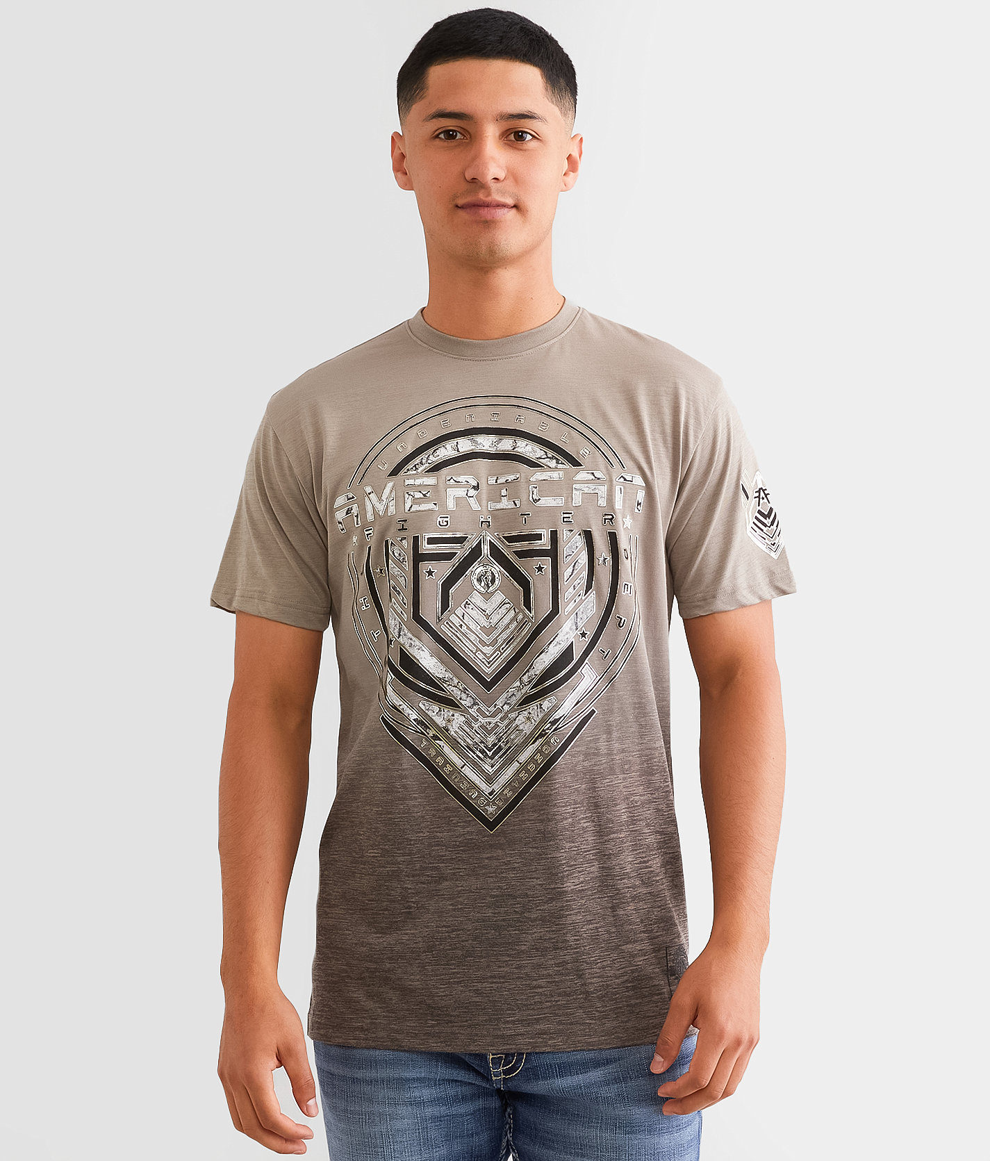 American Fighter Longrun T-Shirt - Men's T-Shirts in Desert Taupe