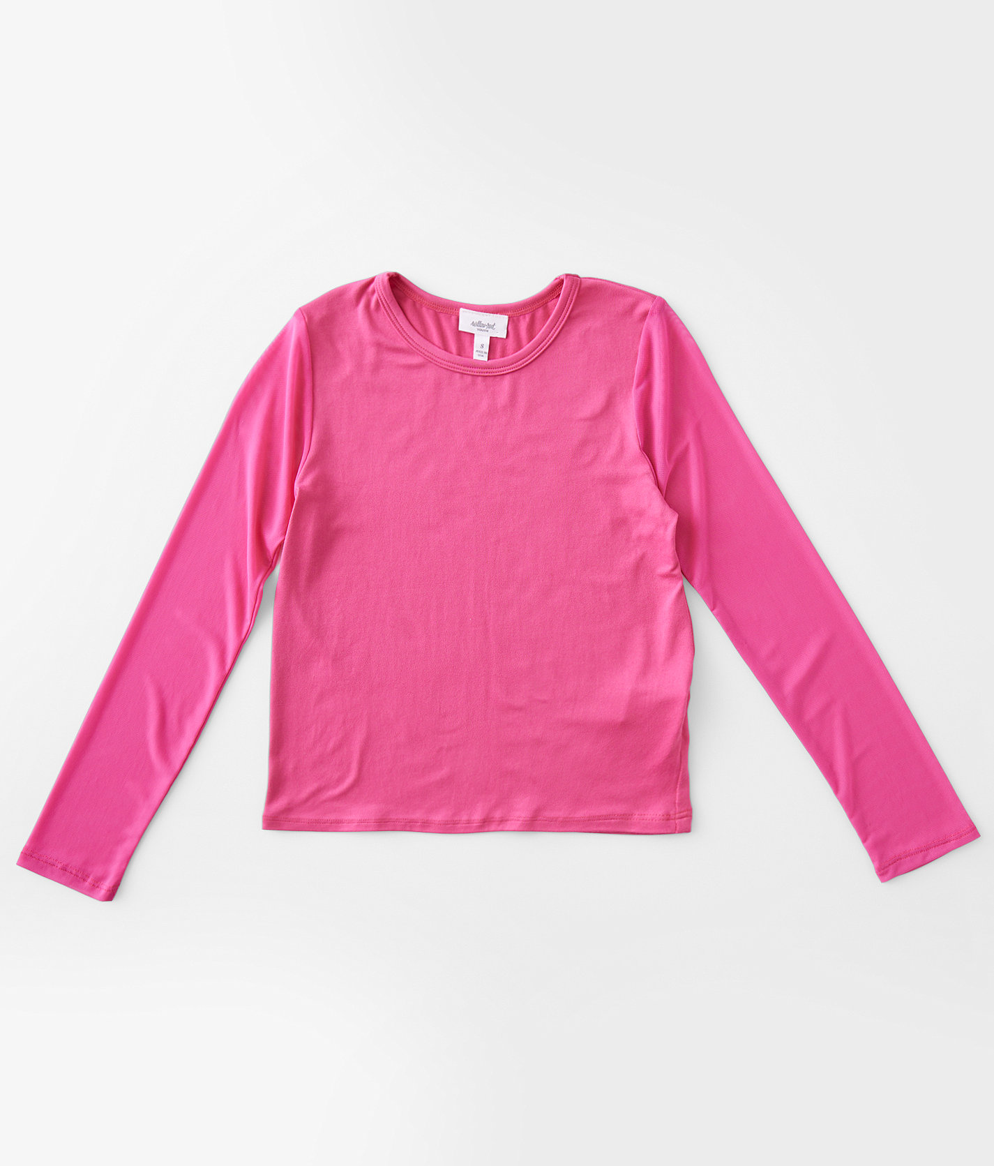 Girls - Willow & Root Mesh Sleeve Top - Girl's Shirts & Blouses in Fuchsia