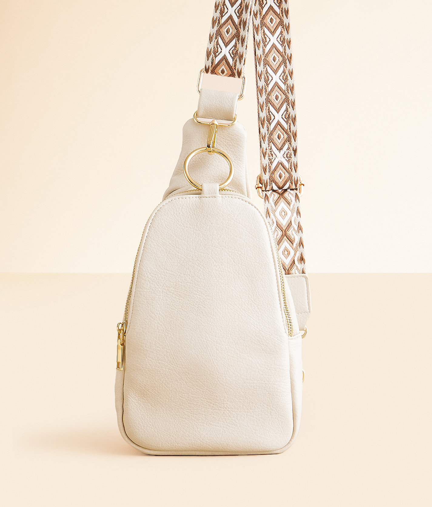 Moda Luxe Crossbody Sling Backpack - Women's Bags & Wallets in Cream